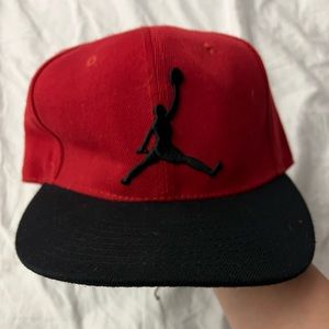 red and black jordan adjustable hat